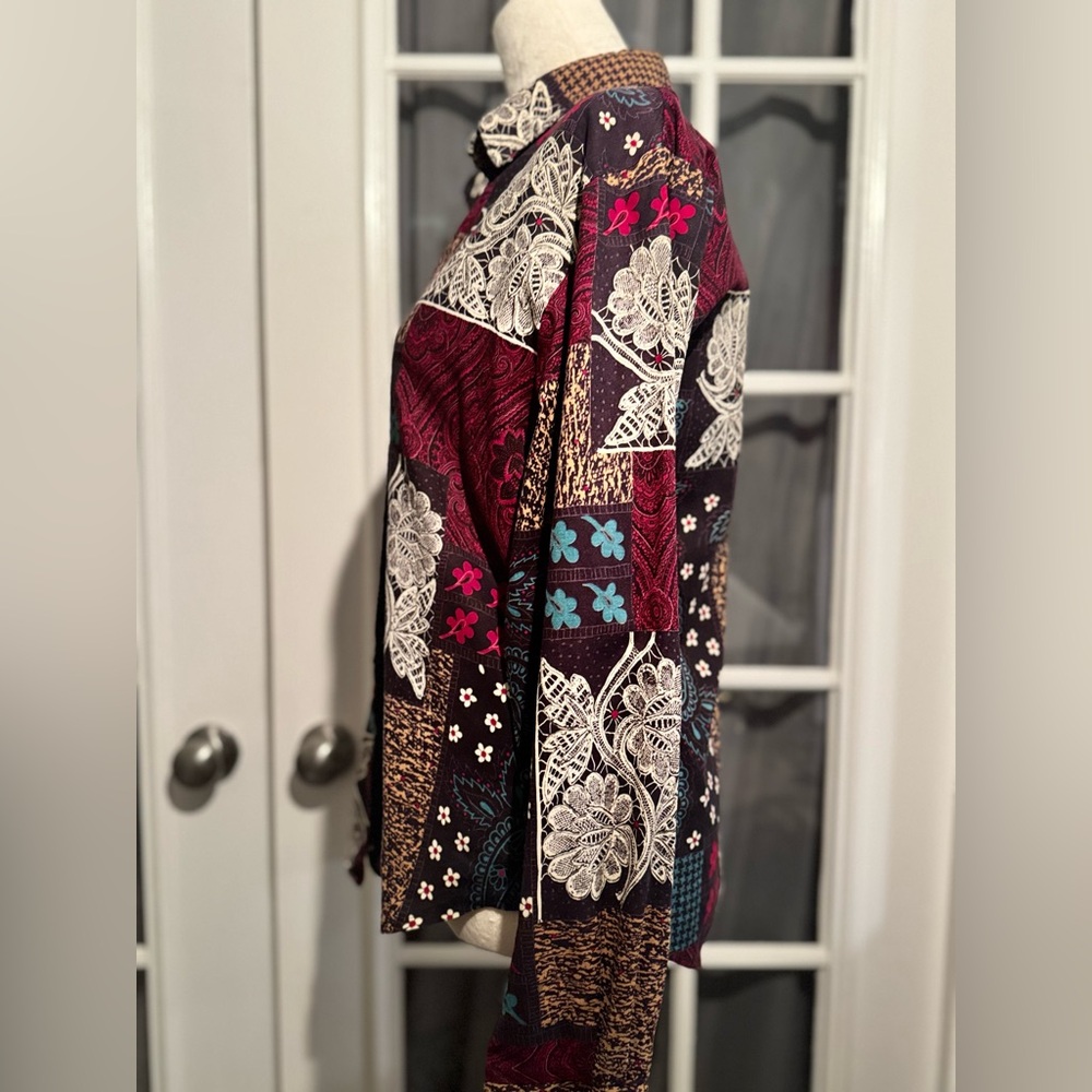 Roughrider By Circle T Patchwork Boho Western Blo… - image 4